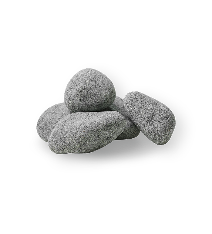 Saunasteine 3-5cm grau gerundet 15kg
